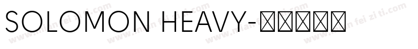 SOLOMON HEAVY字体转换